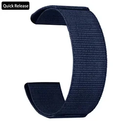 Premium Nylon Quick Adjustable Watch Strap - QuickFit 22mm/26mm - 22mm QuickFit (2 - Midnight Blue)