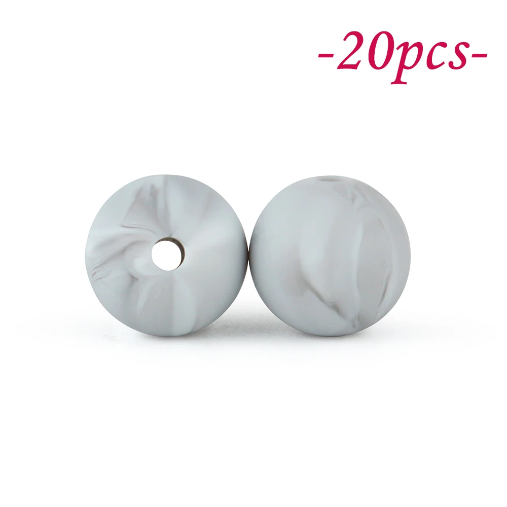 Vibrant Silicone Beads Set for DIY Jewelry & Crafting – 20-Piece Collection