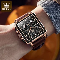 Montre de luxe pour homme OLEVS, montre carrée étanche pour homme, montre à quartz lumineuse de marque haut de gamme, montre de mode pour homme, luxe original. 4