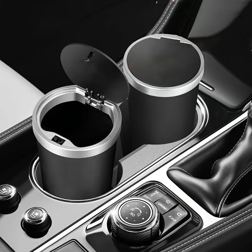 Leakproof Mini Car Trash Can with Pop-Up Lid and Odor-Blocking Waterproof Design