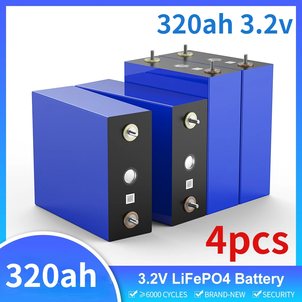 4Pcs Lifepo4 Battery BYD 3.2V 320Ah Cell Diy BMS Assembled Batteries