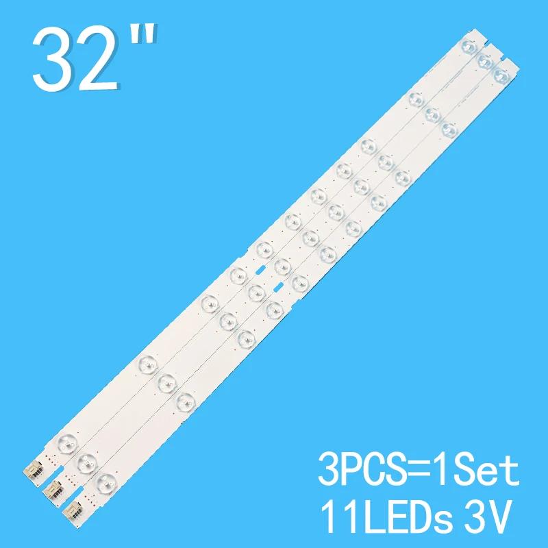 Nuovo 3 Pz/Lotto 627Mm 11Leds 3V Per Toshiba 32 "Tv Svt320Ag0_Rev0.6 130730