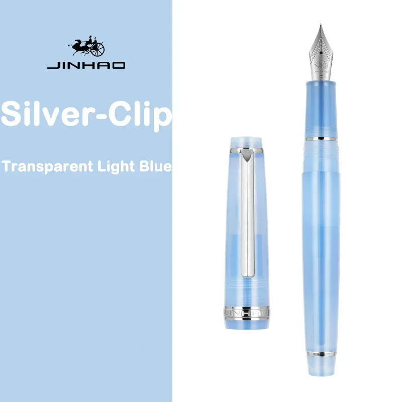 Elegant Silver Clip Luxury Fountain Pen with Extra Fine Nib – Premium Writing Instrument for Office & School Supplies