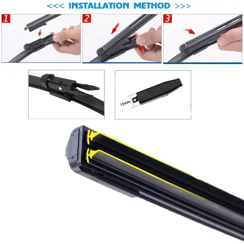 Car Windshield Wiper blades Universal Soft Double layer Rubber Frameless Bracketless car wipers 14" 16" 19" 20" 21" 22" 24"26" - Image 21