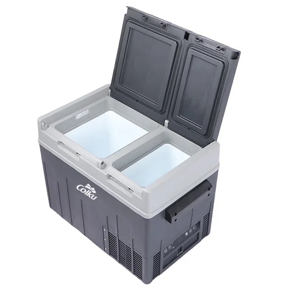 Facetory Price Electric Cooler Box Car 12V Dual Zone Fridge 36L Dual Zone Truck Refrigerator for Camping Outdoor Trip