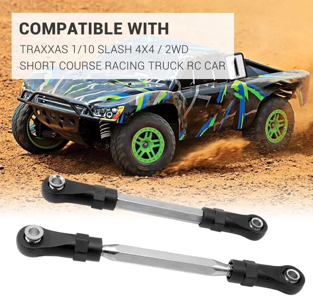 OGRC 7-Packs Adjustable Turnbuckles Links with Rod Ends Set for 1/10 Traxxas Slash 4X4/Traxxas Slash 2WD RC Truck Upgrade Parts