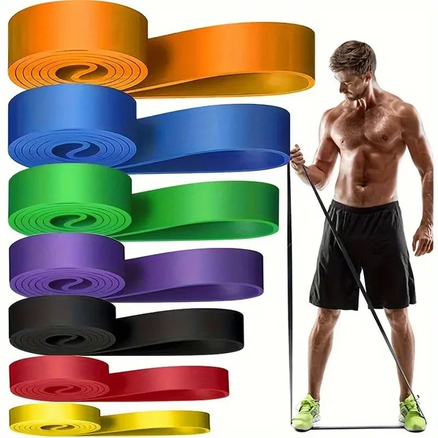 TPE Elastic Resistance Bands Strength Training Sports Fitness Latex Pull-Up Exercise Thick Circle Yoga Multi-Functional