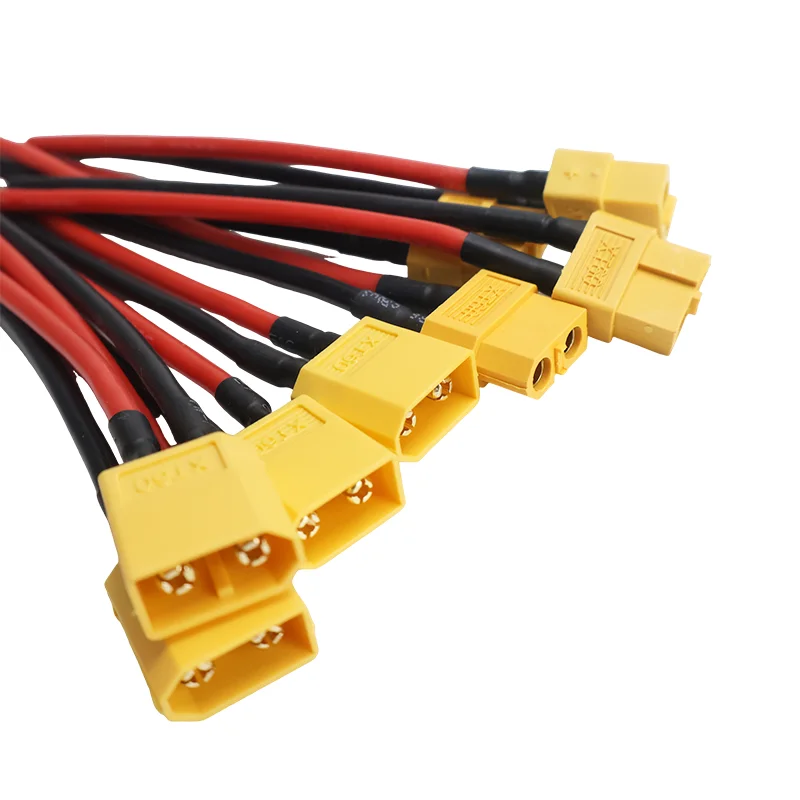 Câble XT60 Mâle/Femelle 14AWG Silicone - Lot de 4 Paires pour Drone FPV