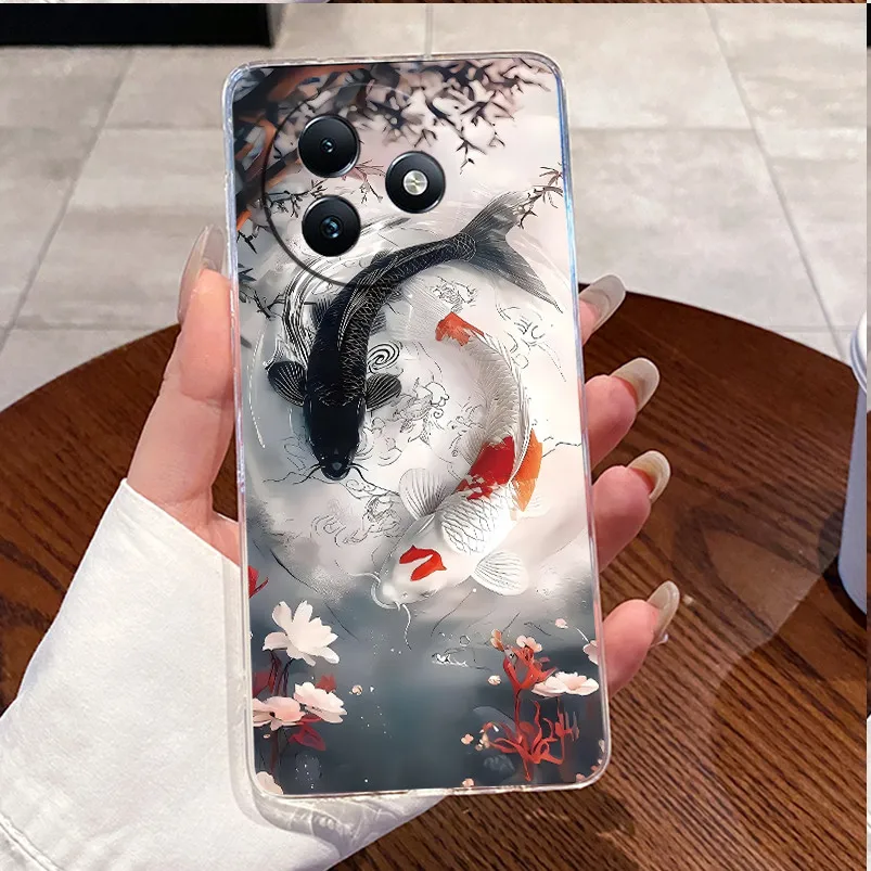 Clear Case with Cute Love Rabbit Cartoon - Luxury Soft Silicone TPU Cover