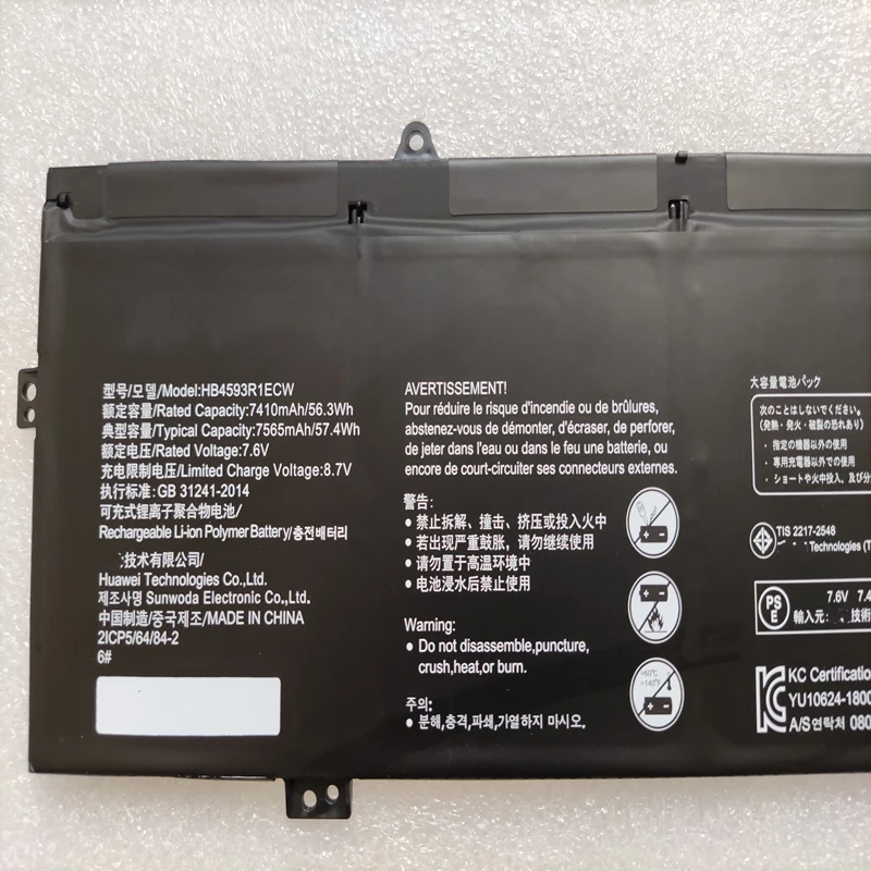 Bateria para Huawei Matebook x Pro Grau a Pro 14 Kpl-w00 Klv W29c Ach W29 W19c W29b Klvl Wfe9 Klvc Wfh9l Wx9 - Imagem 4