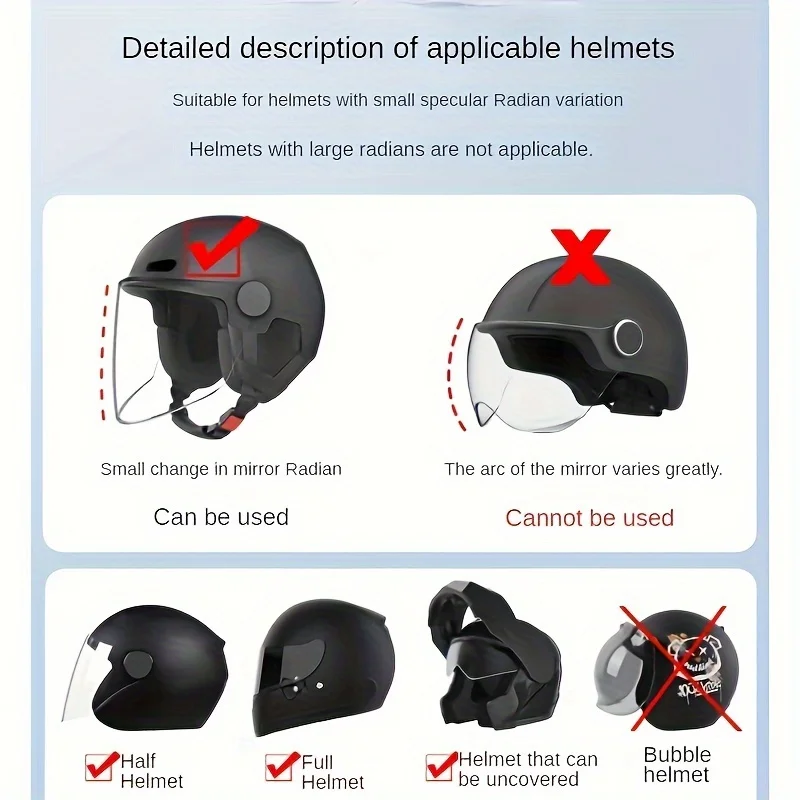 High Transparency Motorcycle Helmet Anti-Fog + Anti-Rain Film Sticker, Motorcycle Helmet Accessories, Motociclista Accesorios