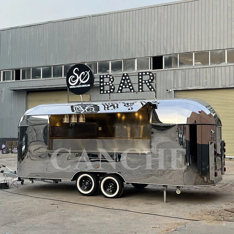 رومانيا مخصص Airstream المطبخ المحمول شاحنة الوجبا...