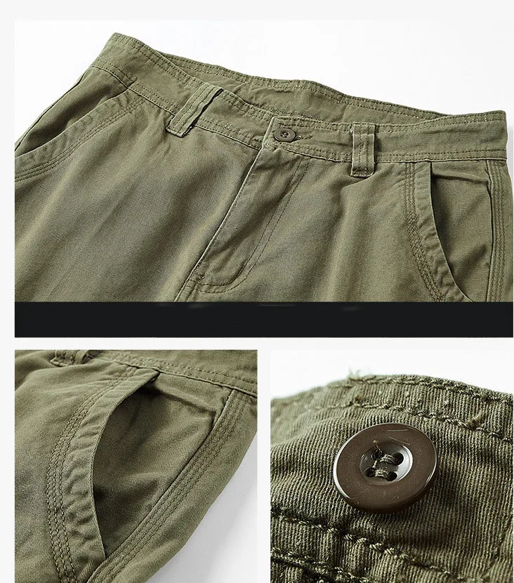 best casual shorts Summer Men's Cargo Shorts Casual Loose Multi-Pocket Five-Point Pants Cotton Camo Cargo Shorts for Male mens casual summer shorts