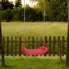 Heavy Duty Hard Plastic Swing Seat with Rope Set Kids Outdoor interesting play Red 2