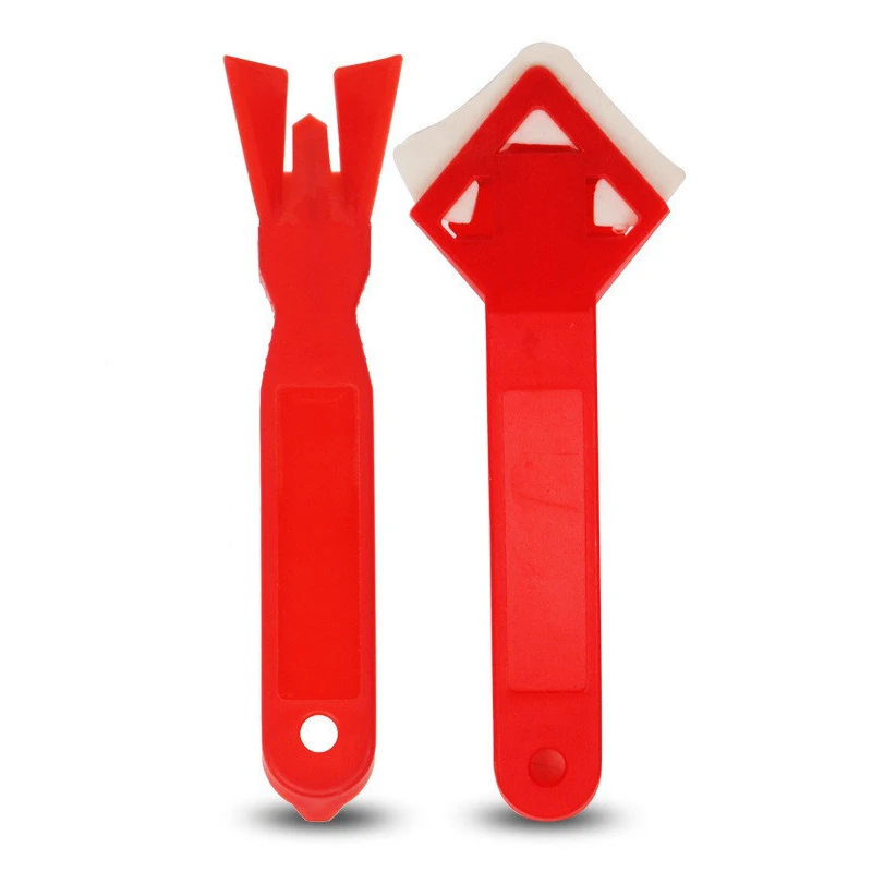 2Pcs/set Silicone Glass Sealant Remover Tool Plastic Shovel Blade Caulking Mold For Home Spatula Glue Removal Shovel Useful Tool caulking finisher tool