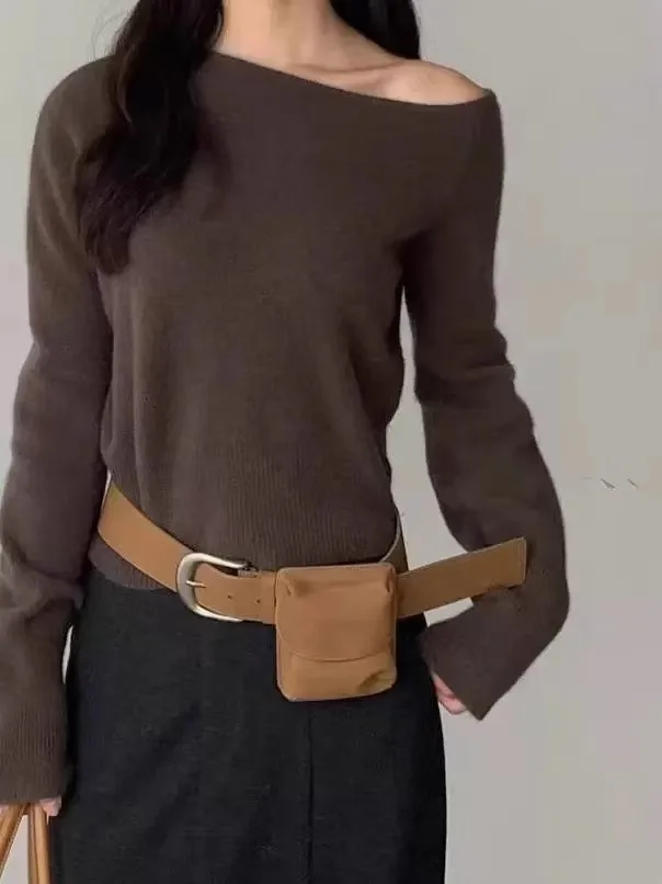 JIAERDI Retro Frosted Belt Square Flip Waist Bag Women 2025 Korean  Accessories Mini Bag Purse Female Vintage Y2k Bags Hot Girls