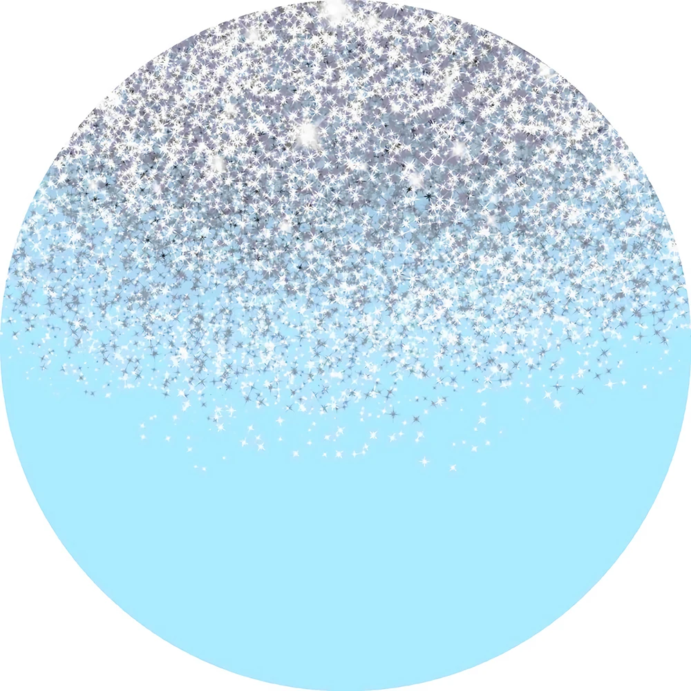 

Блестящий серебряный фон для дня рождения с круглым рисунком детский голубой фон для фотосъемки