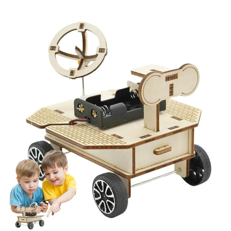 

Wooden Mars Rover Wooden Science Toy Mars Rover DIY Mechanical Puzzles Battery Operated For Classrooms Children's Room