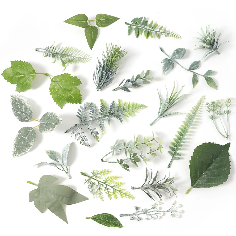 Green Artificial Leaf Garland for Home & Party Decor, DIY Crafts, and Festive Wreaths