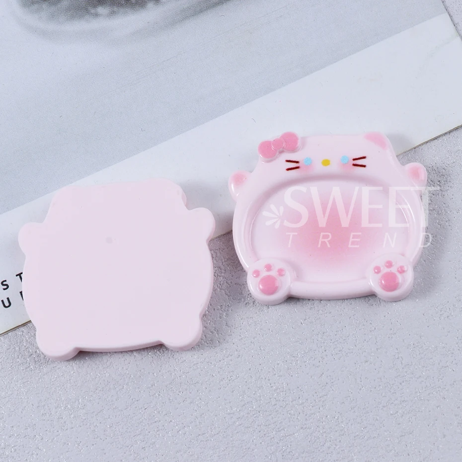 2pcs/set Cartoon Bear Nail Art Palette False Nail Tips Mixing Color Drawing Pallet Gel Polish Display Board Shelf Manicure Tools