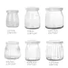1Pcs Storage Cup​s Pudding Jars Wishing Bottle 100ML 150ML 200ML Glass Bottle High Temperature Resistant with Lid 6