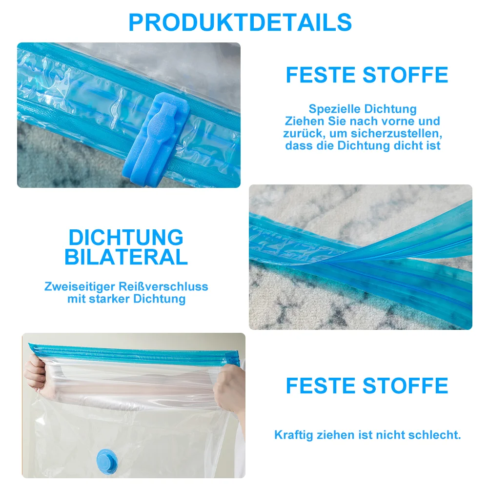 40 x 60 cm/60 x 80 cm/80 x 120 cm Vakuum-Aufbewahrungsbeutel, platzsparende Beutel, Aufbewahrung, Vakuum-Dichtungspaket, faltbar, komprimierte Organizer-Tasche – Detail 4