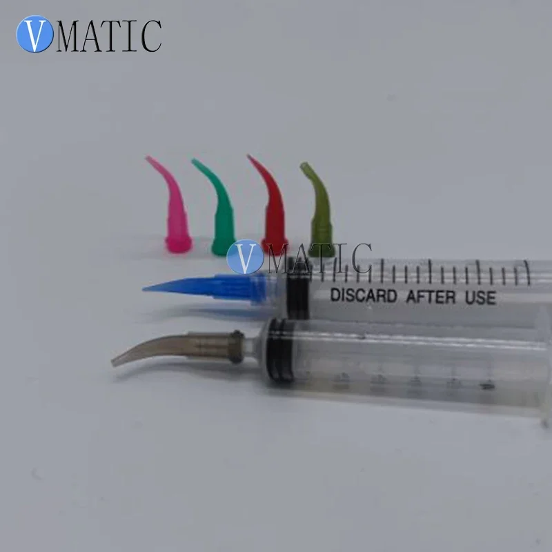 Quality 100Pcs 22G Blue Color TT Tapered Bend Bent Dispensing Plastic Needle Tips