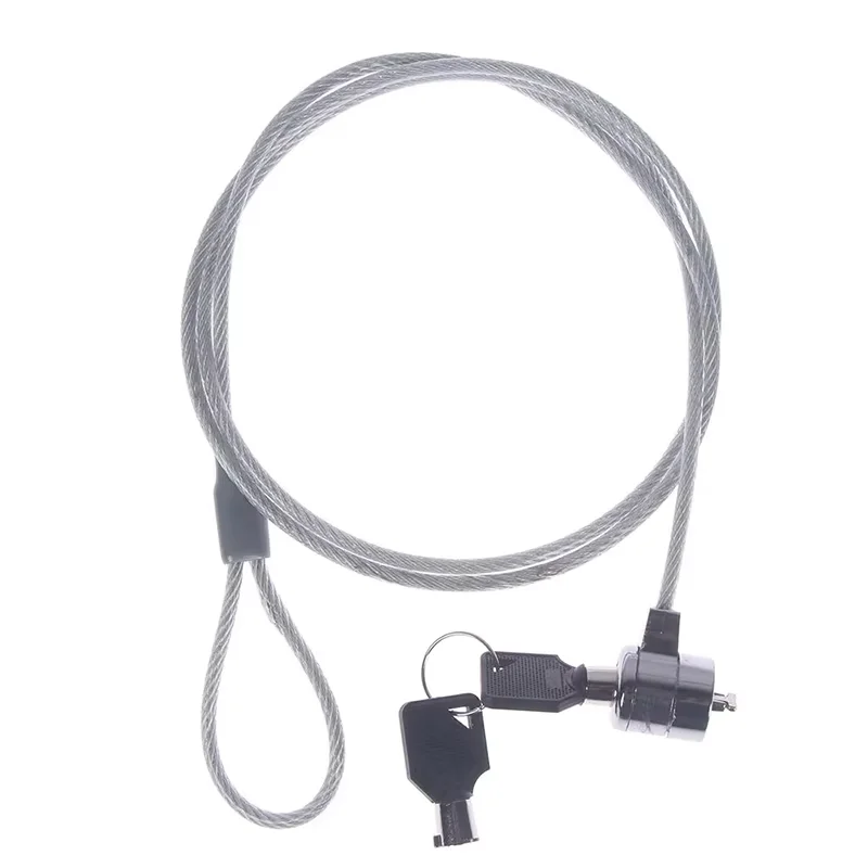 1.2m long and thick anti shear steel wire lock, secure anti-theft laptop lock, key lock