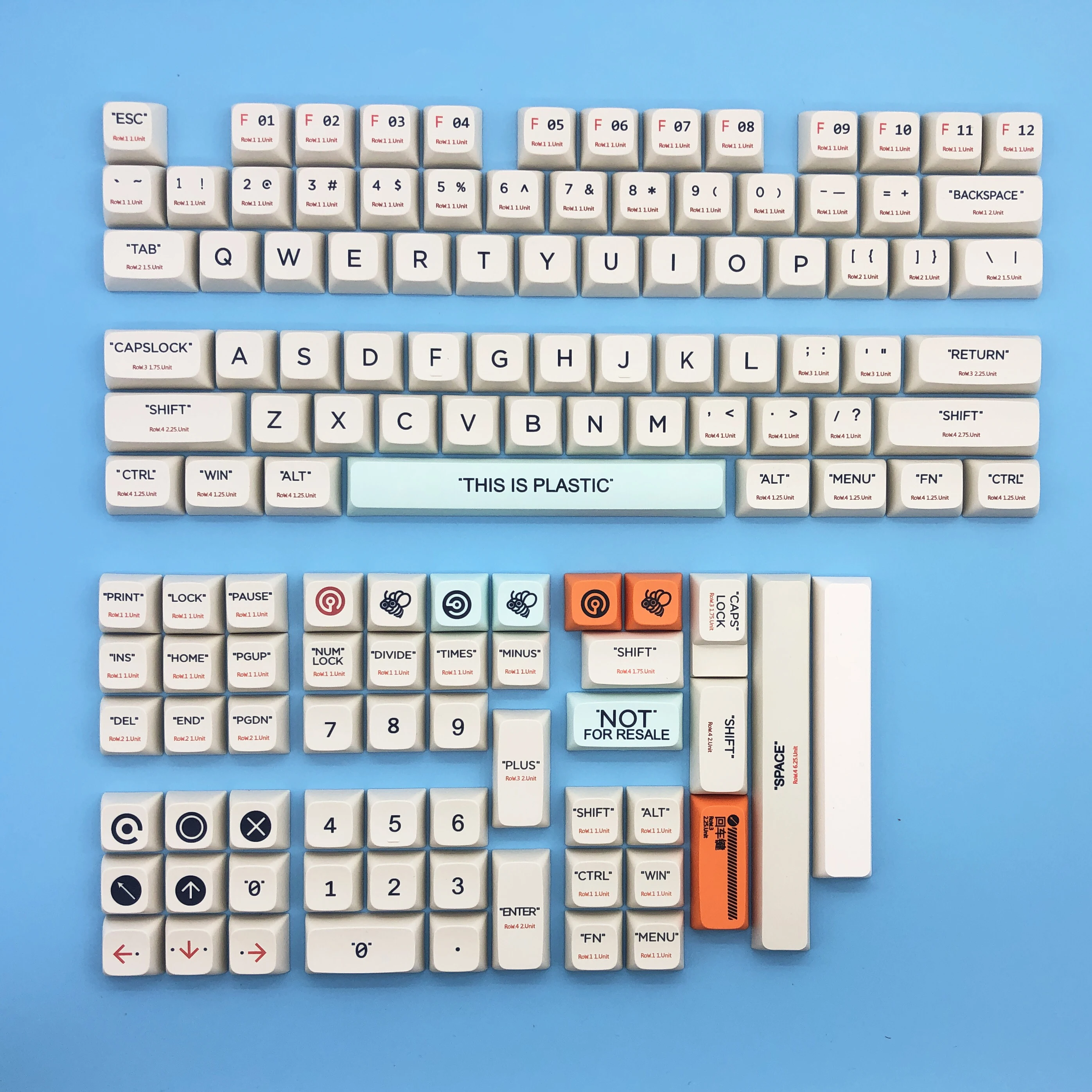 PBT Keycap 127 Key XDA Profile Personalized For Cherry MX Switch Mechanical Keyboard Anne Pro 2/GK61 