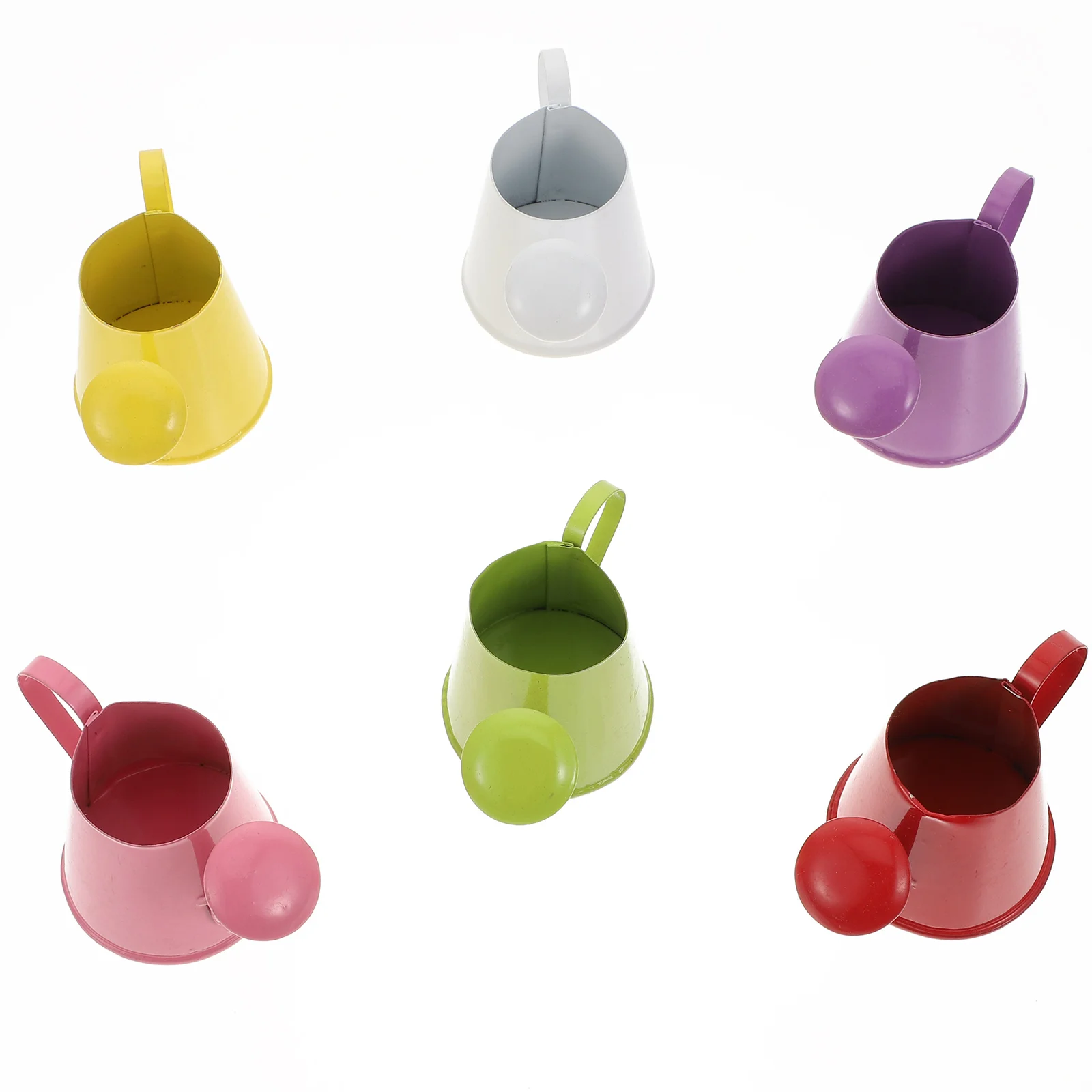 

6 Pcs Mini Watering Can Children Gift Spray Bottle Kettle Flower Vase Home Craft Iron Pot Model House Flower Vaseation