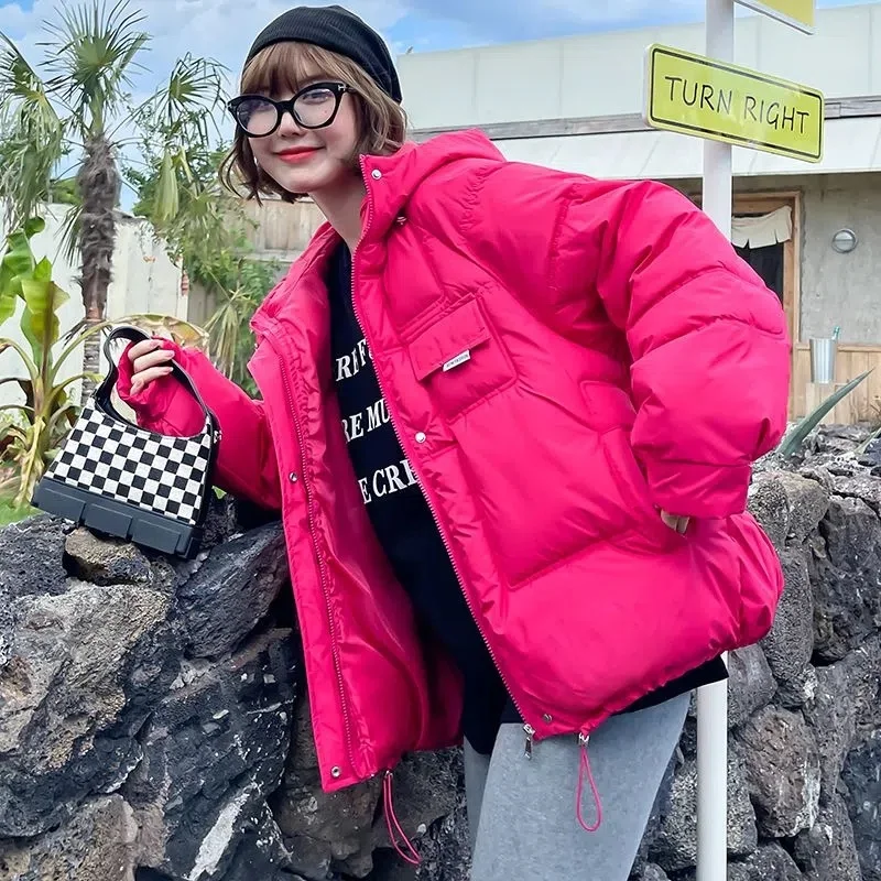 Down Cotton Jacket Women Short 2022 Winter Korean Version of Fashion With a Small Man Thick Bread Coat Loose Cotton Jacket Woman