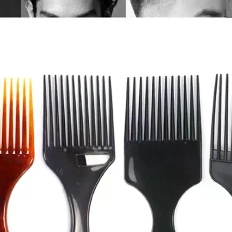 넓은 빗살 빗 픽 포크 헤어브러시 인서트 헤어 픽 콤 플라스틱 빗 곱슬머리 아프..