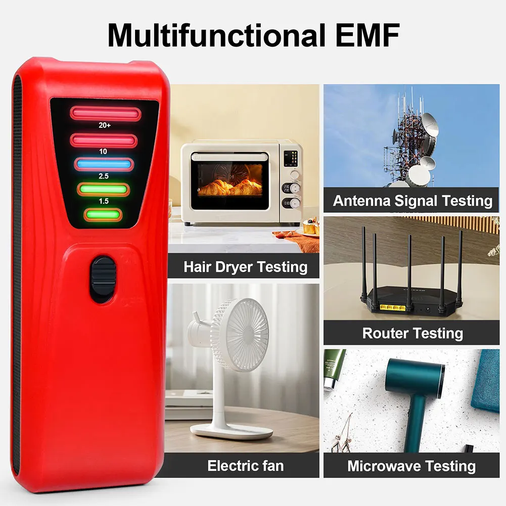 EMF Meter Electrical Radiation Tester Battery Powered Handheld Digital EMF Detector High Accuracy for Industrial Construction