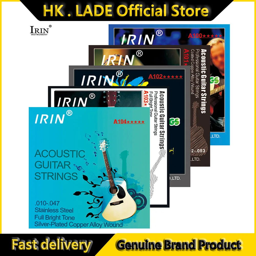 IRIN Akustische Gitarre Saiten Set Edelstahl Kern Kupfer Legierung Wunde Saiten Instrument Gitarre Teile & Zubehör