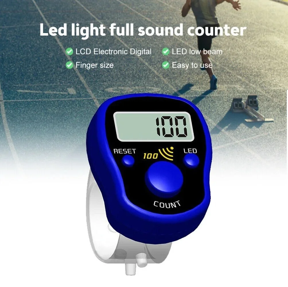 2pcs Set Mini Stitch Marker And Row Finger Counter LCD Electronic Digital Tally Counter BeBosLook