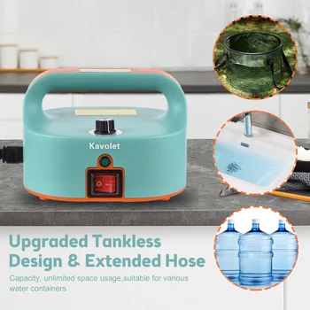 Pulitore a vapore portatile 1500W Macchina per la pulizia mobile ad alta pressione ad alta temperatura Pulitore a vapore 50-400 ml/min Multiuso 3,5 1