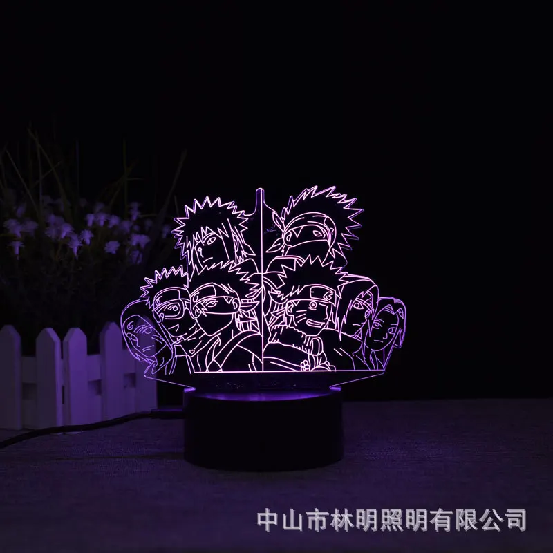 Anime Naruto 3D Night Light Touch Desk Lamp Atmosphere Light Kakashi Uchiha Itachi Modeling Light Children's Toys Birthday Gift nursery night light Night Lights