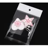 200pcs Self Adhesive Seal OPP Bags with White cardboard and Hanging Holes - Transparent Plastic Poly Bag Jewelry Gift Packaging 5