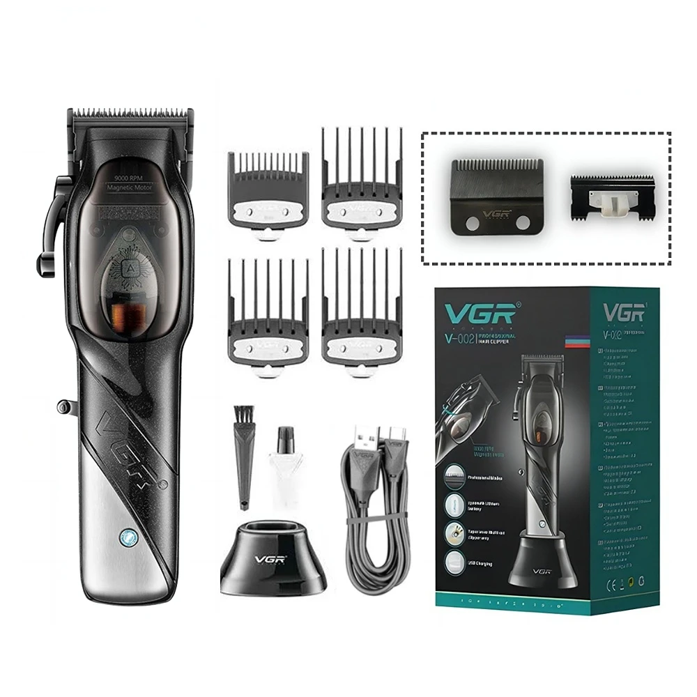 VGR ماكينة قص الشعر لاسلكي حلاق احترافي آلة قص الش...