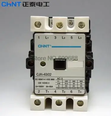 

Original CHINT CJX1-63/22 AC Contactor Voltage 380V 220V 110V 36V 24V 3TF47
