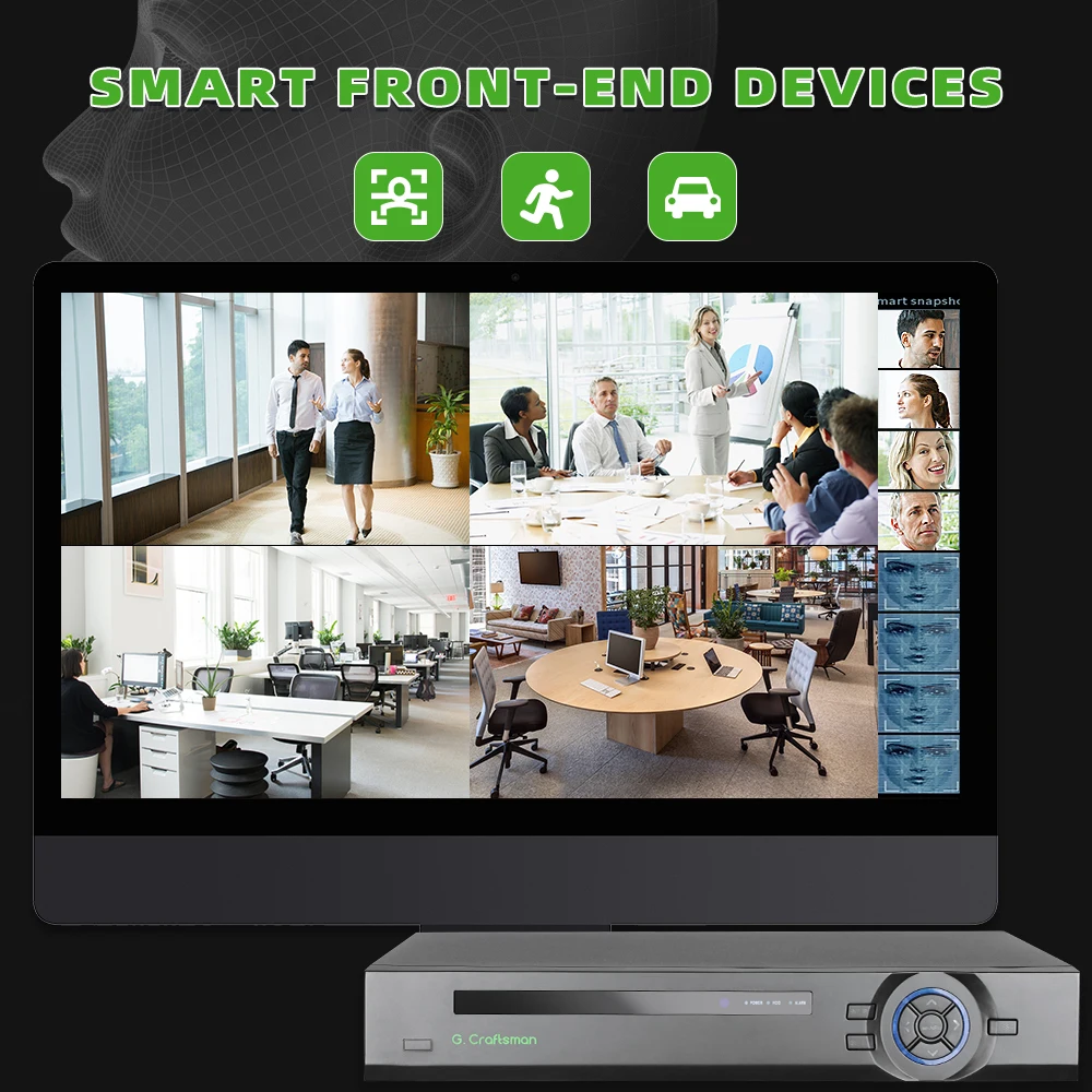 XMeye 16ch NVR 4K Network Video Recorder Register H.265X 1 HDD 24/7 Recording IP Camera P2P System Security Face network video recorder