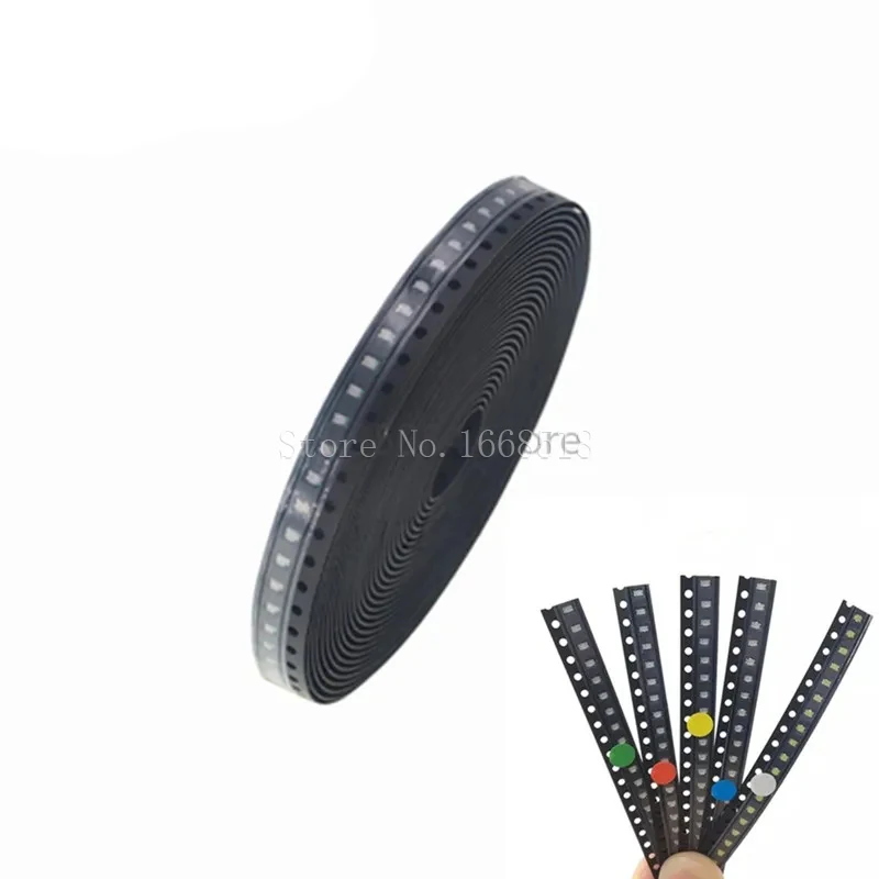 릴/로트 4000PCS 0402 0603 0805 1206 1210 3528 smd led 빨간색 노란색 녹색 흰색 파란색 주황색 발광 다이오드 LED 조명 다이오드