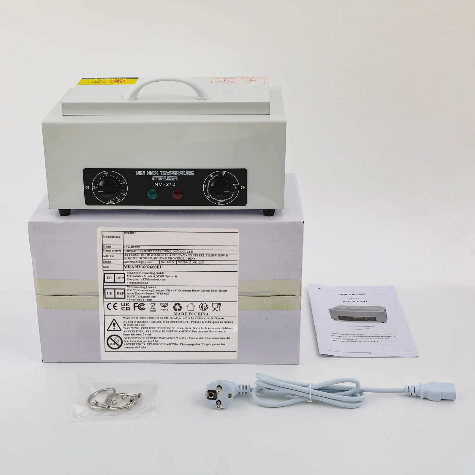 Heißluftsterilisator 300W mit UV-Licht für Nagelwerkzeuge
