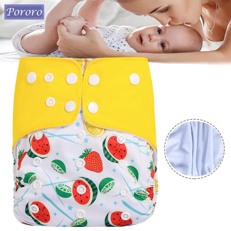 Cartone Animato Stampato Eco-Friendly Tasca Pannolino Lavabile Toilette Formazione Pantalone Riutilizzabile Pannolino Di Stoffa Infantile Baby Shower 