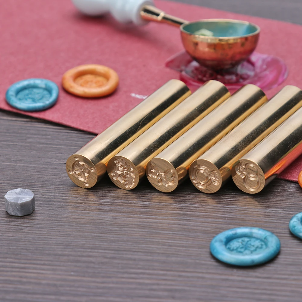 

Replace Copper Head Hobby Tools Sets Wax Seal Antique Sealing Wax Stamp Wood Handle DIY Envelope Wedding Invitations