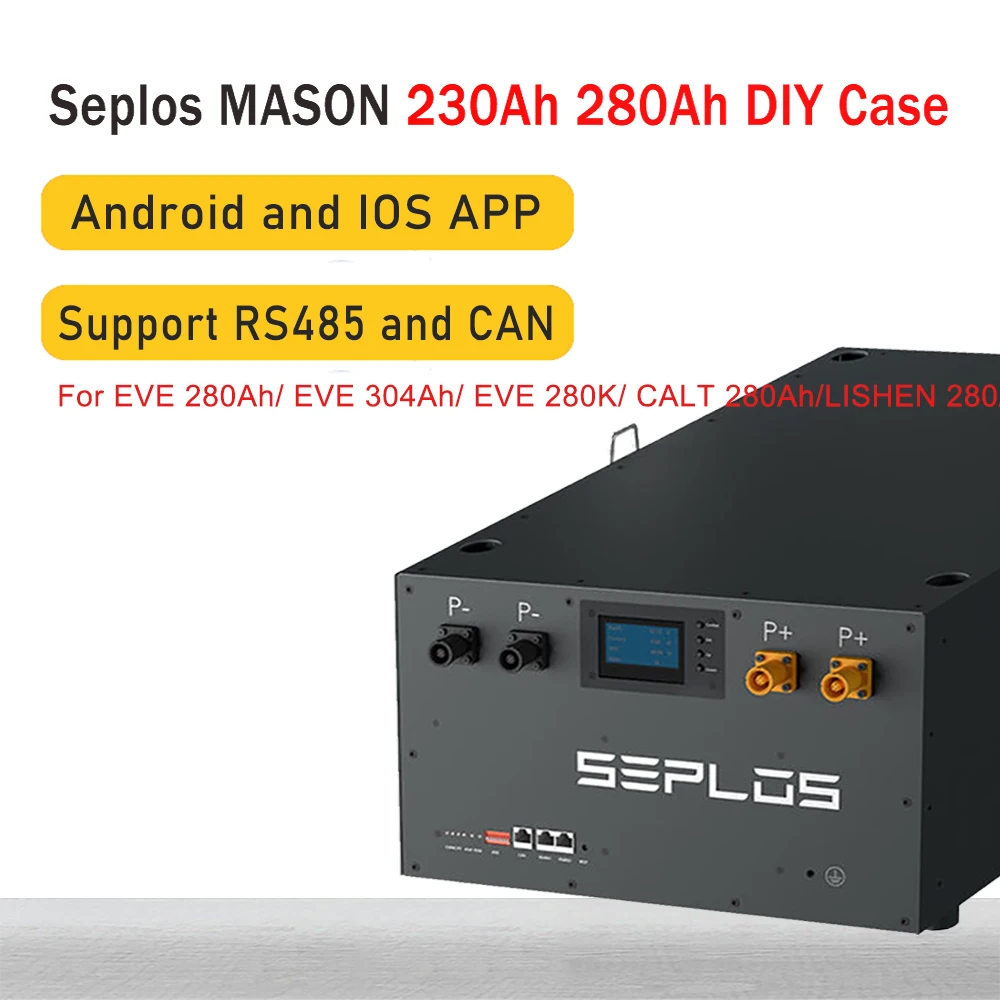 SeplosMASON16S48VLiFePO4BatteryCaseforDIYSolar230Ah280Ah