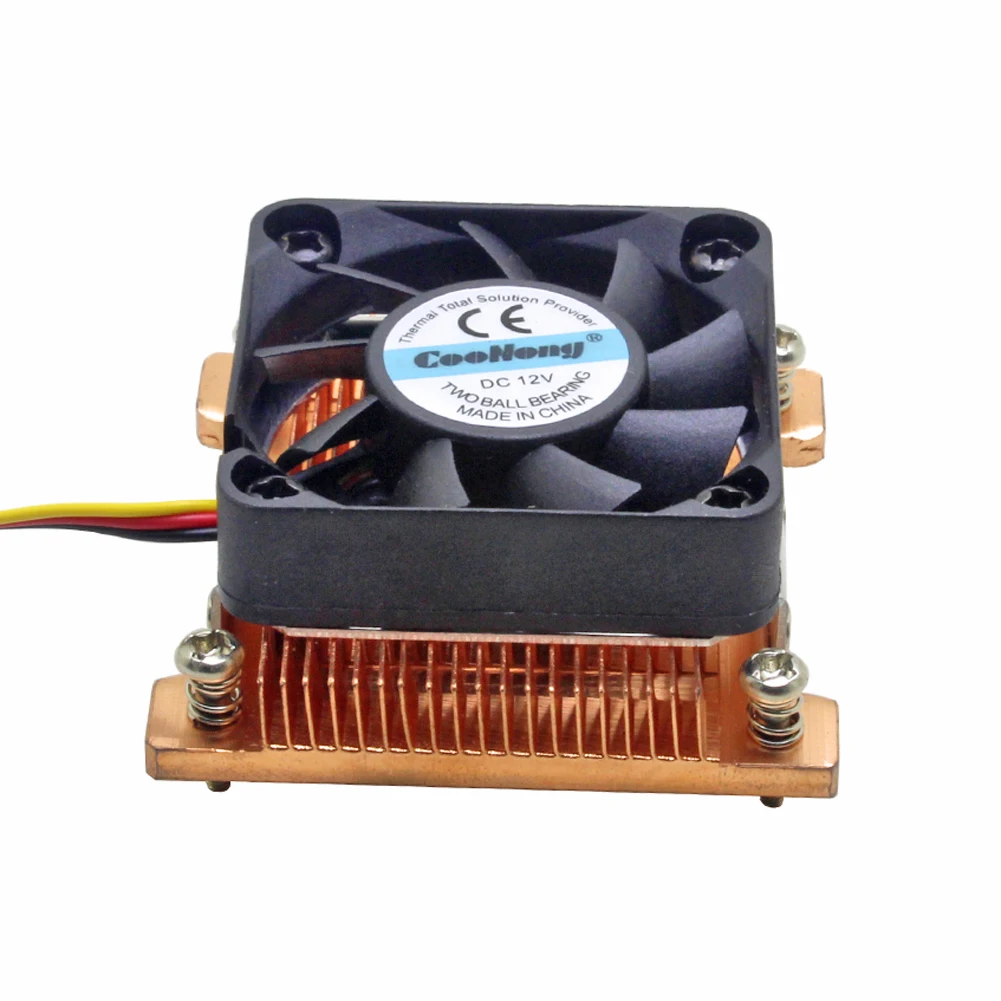 1U Server CPU Cooler Copper Heatsink Cooling Fan For Intel