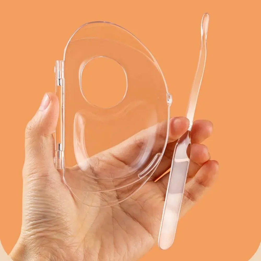 Foldable Liquid Foundation Palette Transparent Acrylic Mixing Cream Rod Set Professional Storage Test Palette
