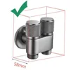 G1/2 1 In Two Out Double Control Washing Machine Faucet Toilet Triangle Valve 1 In Two Out Dual Control Angle Valve New 2