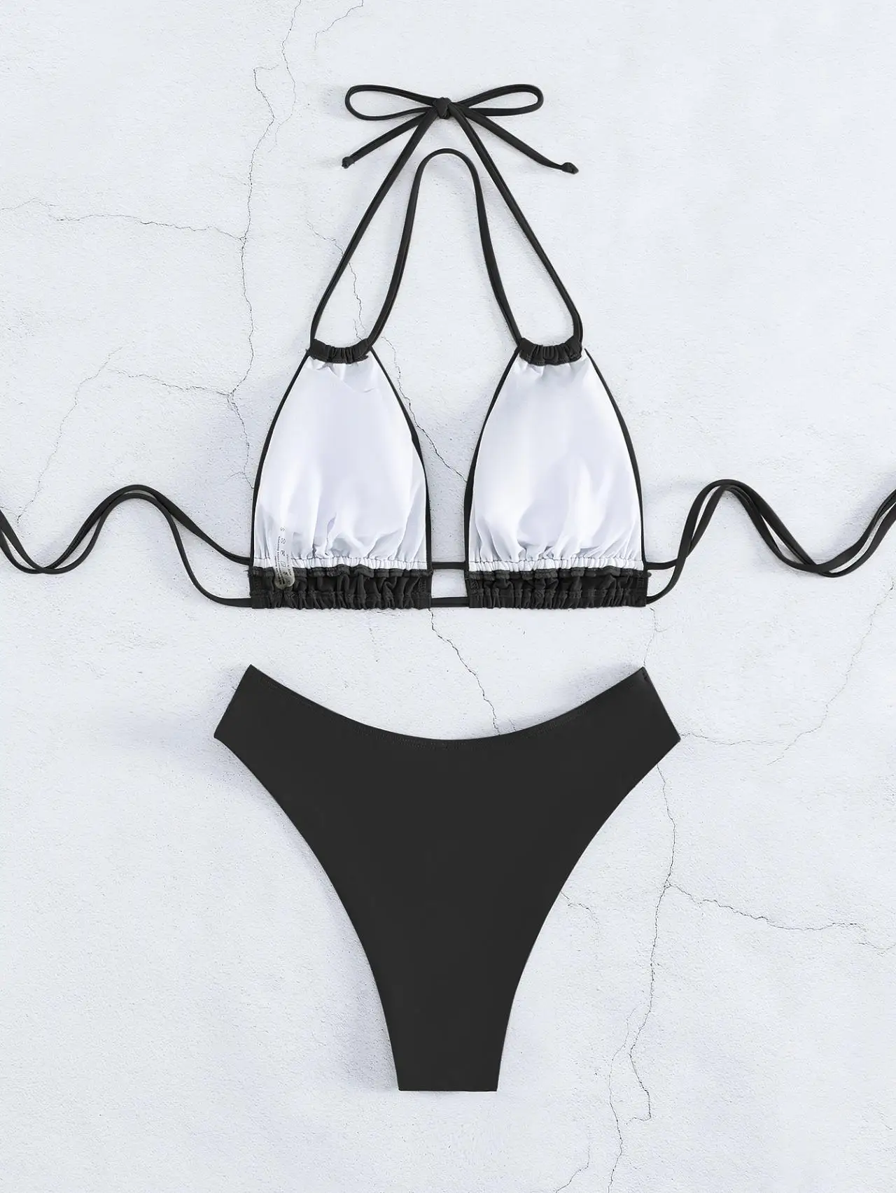wire-free bikini top with padded cups